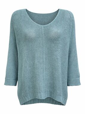 Luisa Ricci Italy Knit Sweater 1X Teal Blue Oversized